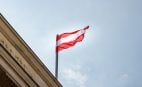 Austrian flag on top of a government building
