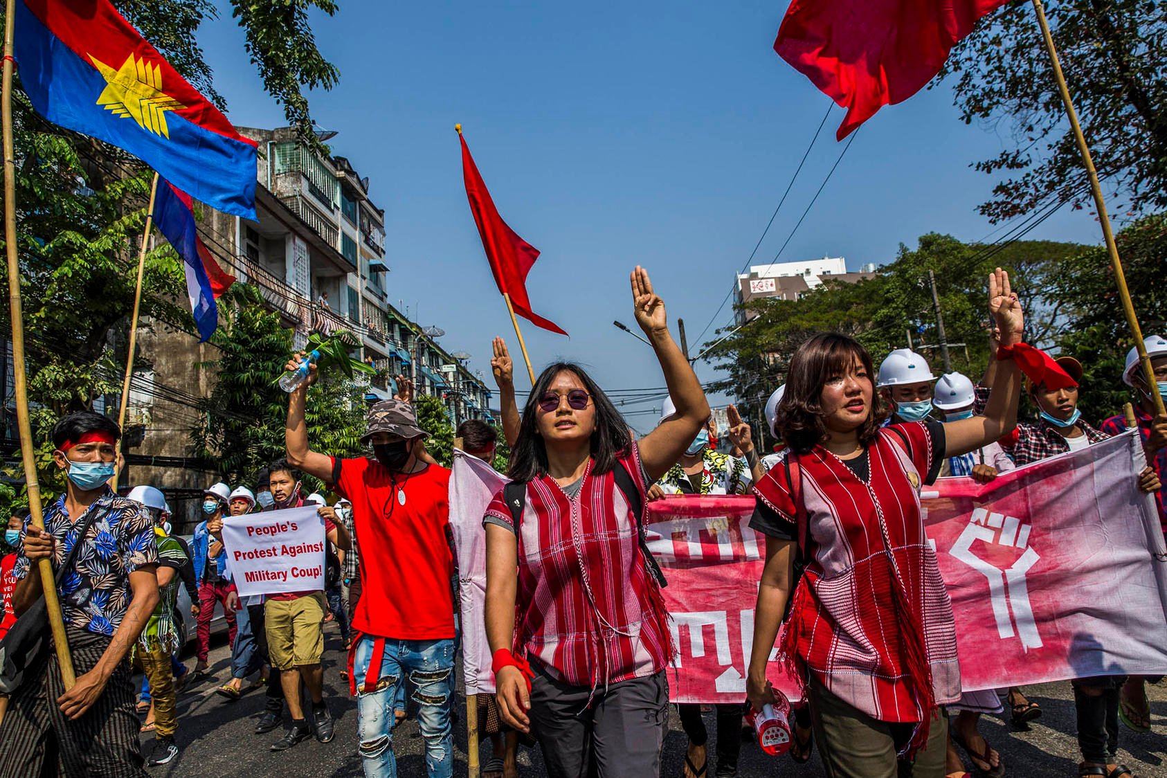 Myanmar citizens march for peace amid increased organized crime