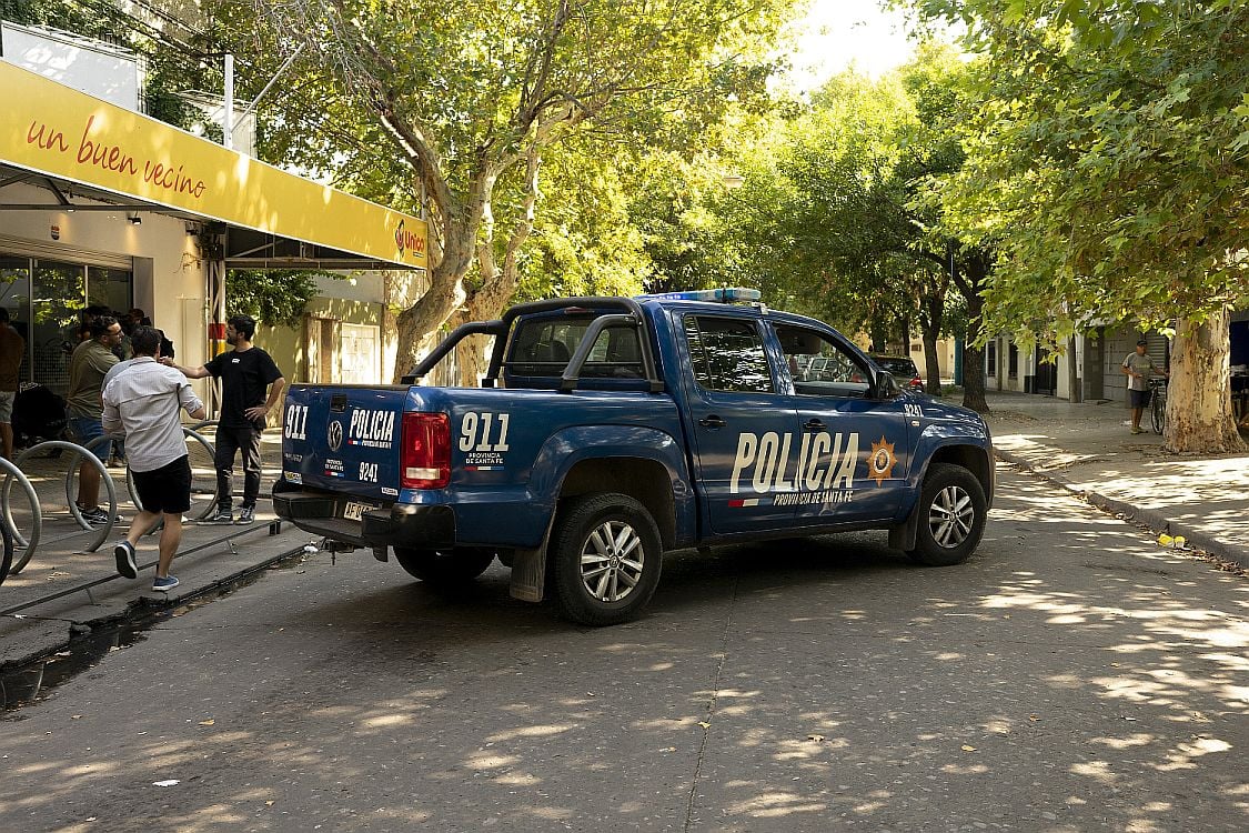 A police vehicle in Argentina responding to a call