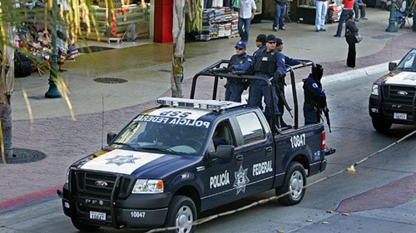 Federal Police in Mexico conduct a patrol