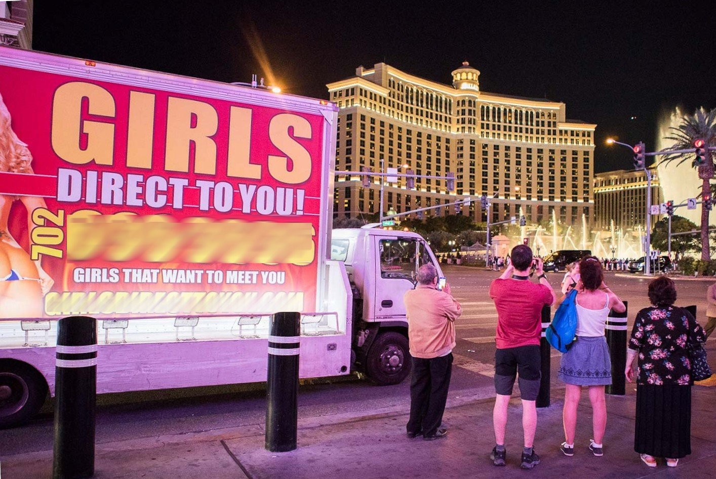 Prostitution hookers Las Vegas mobile billboard